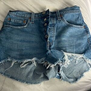 Levi’s 501 high rise jean shorts